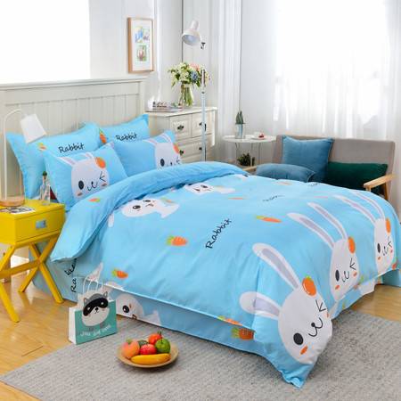 梵田寢具家紡 蘆薈棉床品四件套 床單被套枕套 1.5 1.8 2米標準小清新床上用品圖片大全 郵樂官方網站