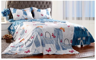 維科家紡 全棉斜紋印花時尚四件套 牛仔風(fēng)尚